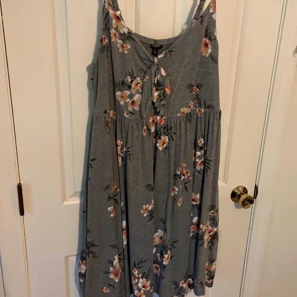 Torrid Grey Floral Dress AS IS